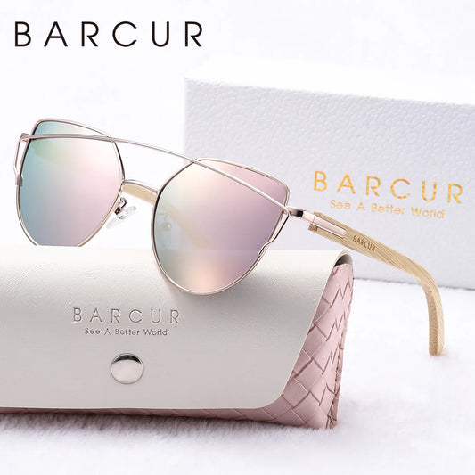 BARCUR Cat Eye Polarized Sunglasses