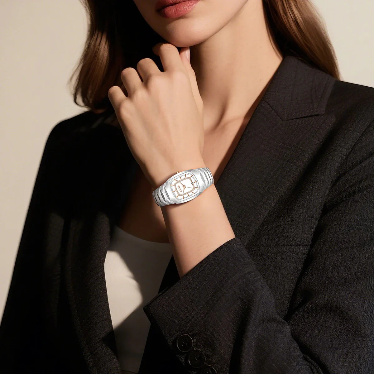 Ceramic Crystal Bracelet Watch