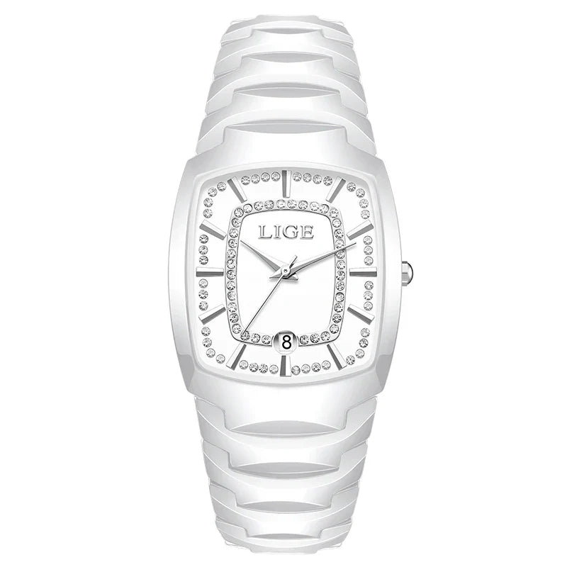 Ceramic Crystal Bracelet Watch